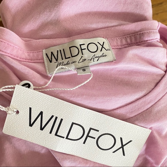 NWT WILDFOX Fuchsia Loose Fit Graphic Tee - Picture 6 of 7